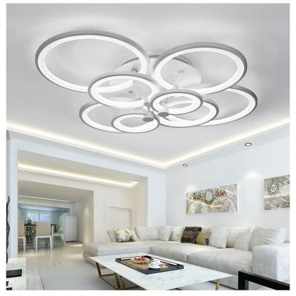 Elegant Semi Flush Mount Ceiling Lights with Unique Overlapping Rings-Lighom