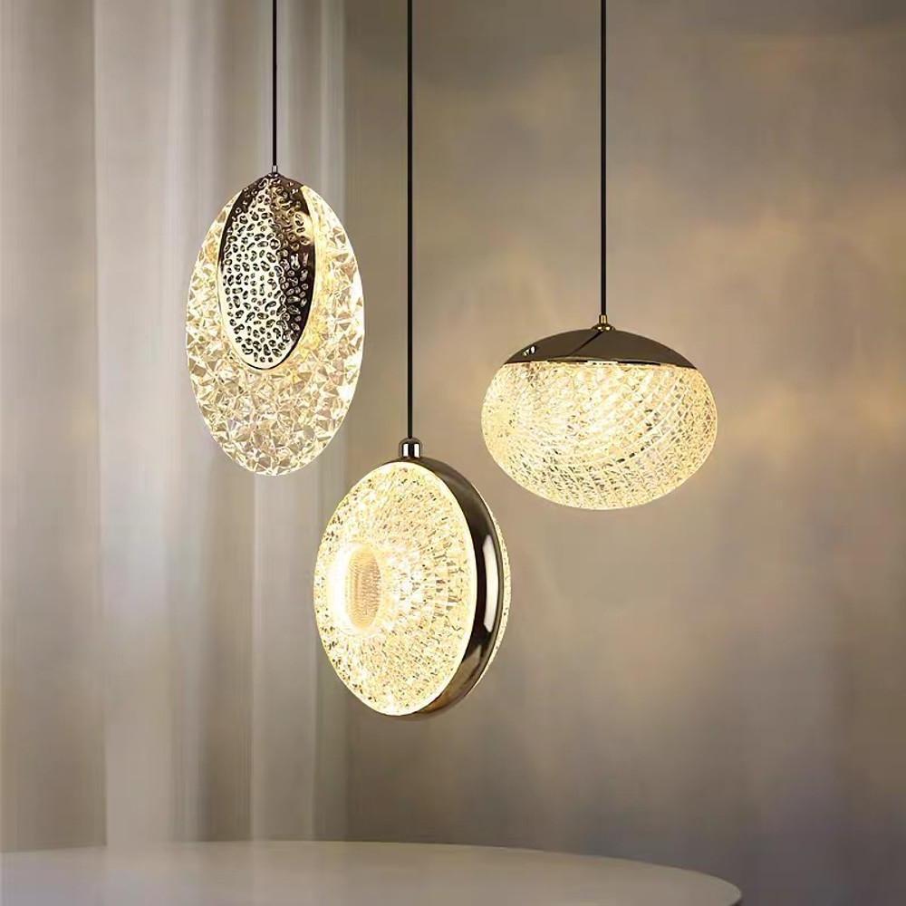 Circle Acrylic Metal LED Pendant Light