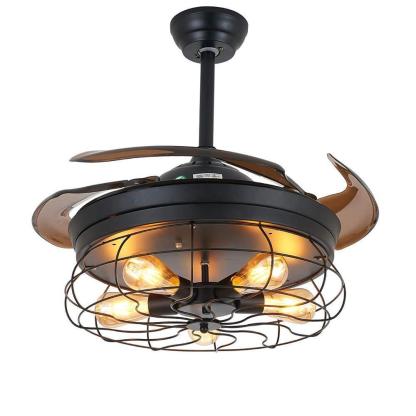 3 Bladed Farmhouse Retractable Ceiling Fan with Light-Lighom