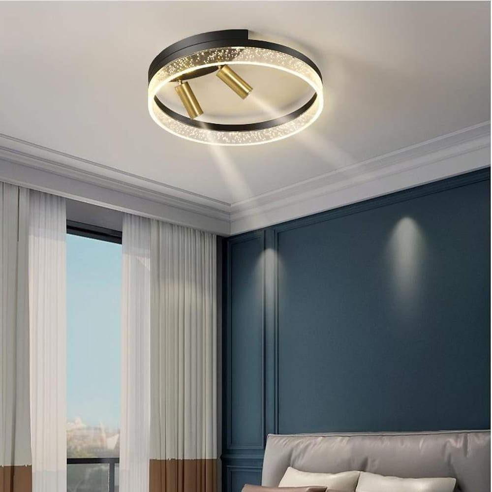Modern Black Flush Mount LED Circle Spotlight