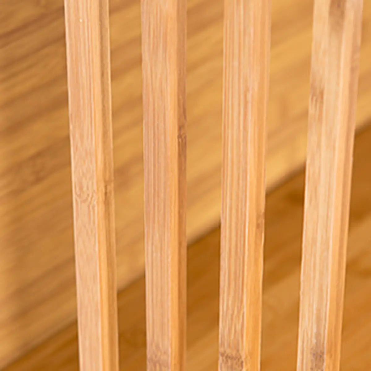 Narrow Bamboo Open Buffet with Shelves and Hutch