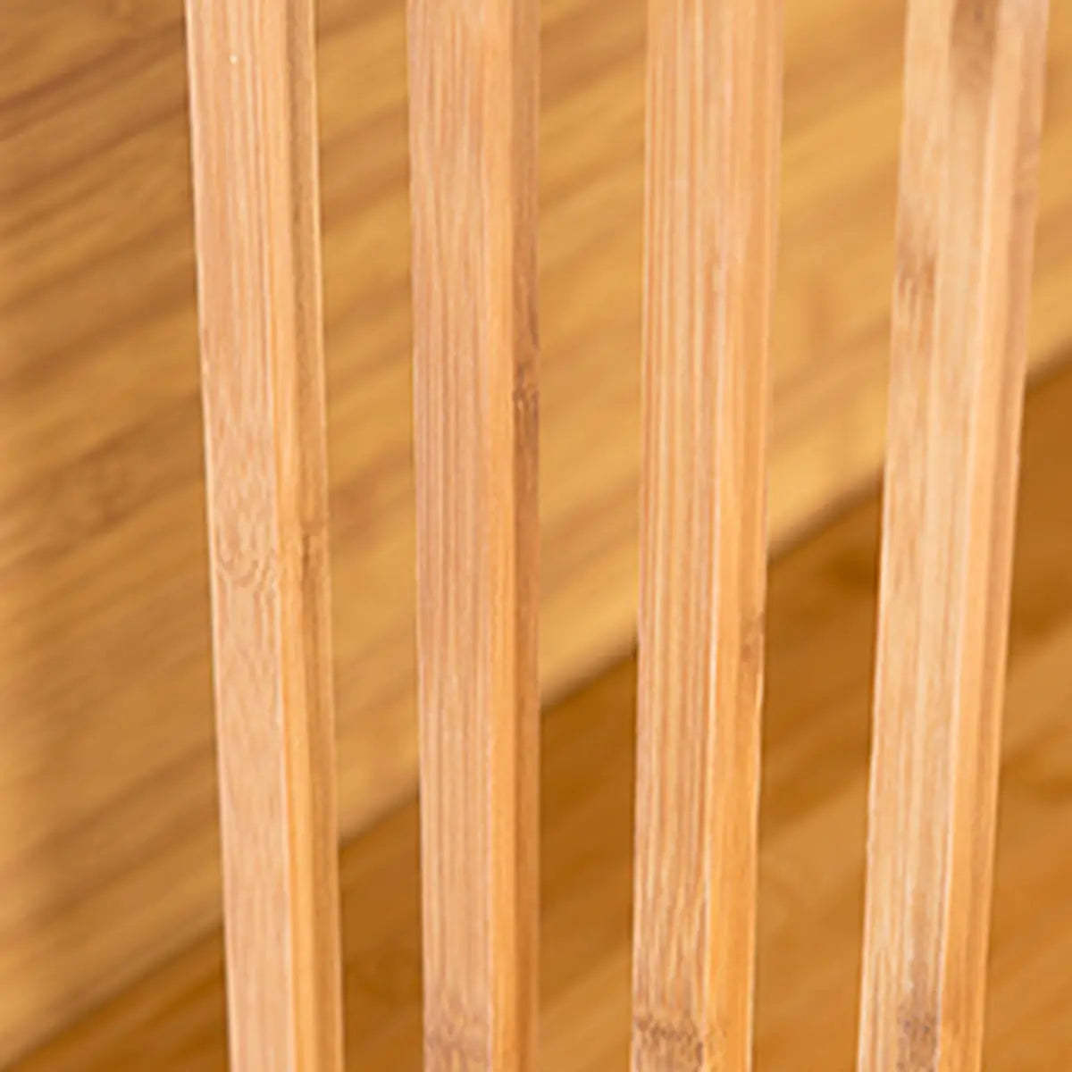 Narrow Bamboo Open Buffet with Shelves and Hutch