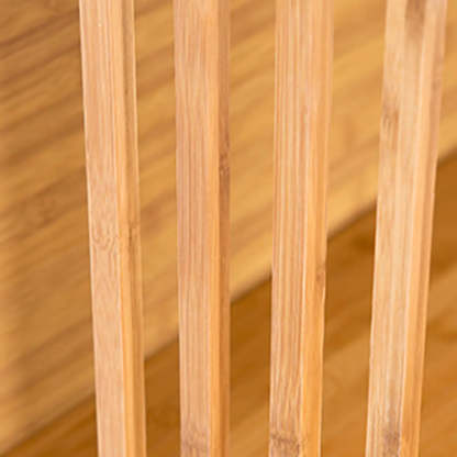Narrow Bamboo Open Buffet with Shelves and Hutch