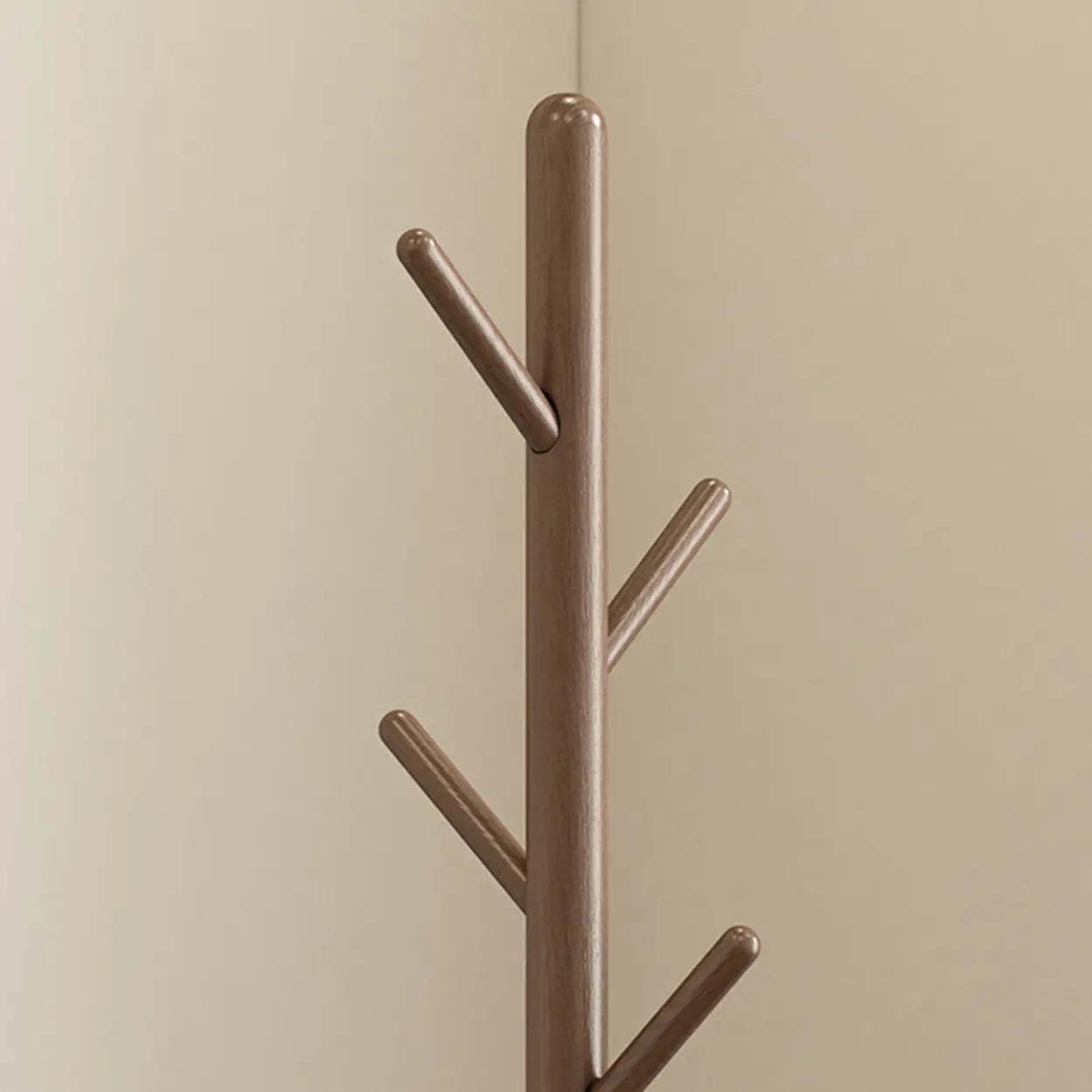 Wood Tree Coat Rack with Storage