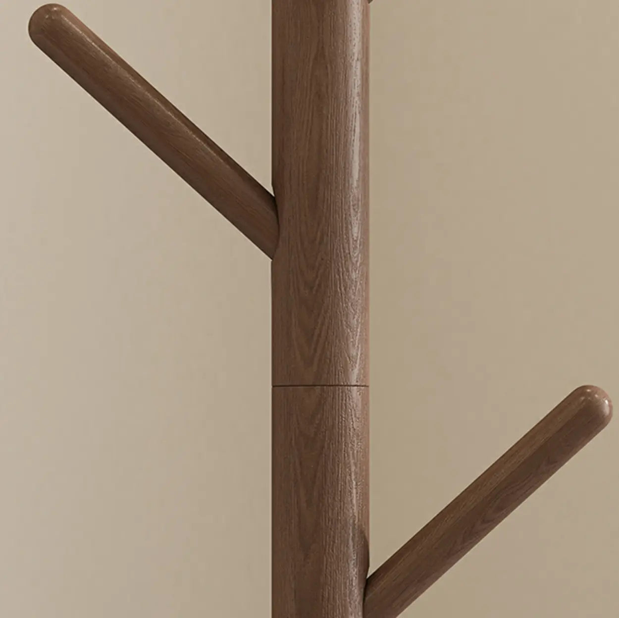 Wood Tree Coat Rack with Storage