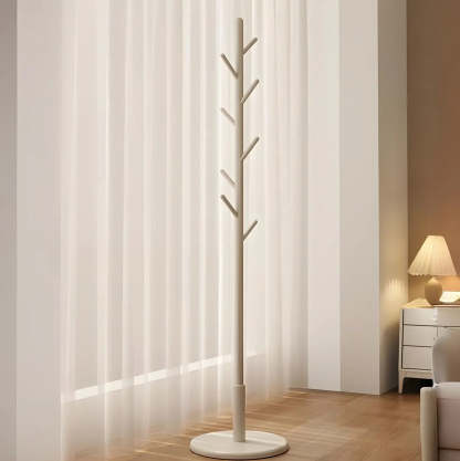 Wood Tree Coat Rack with Storage