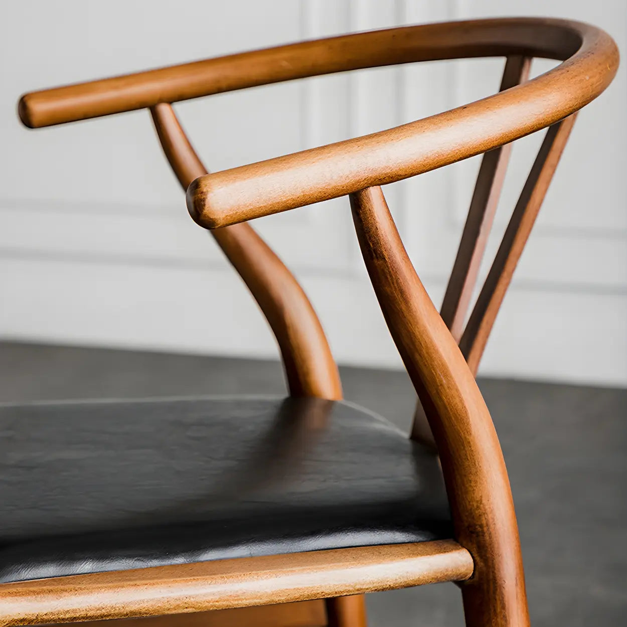 Beech Wood Wishbone Dining Chair — 1 Piece / Blackish Green