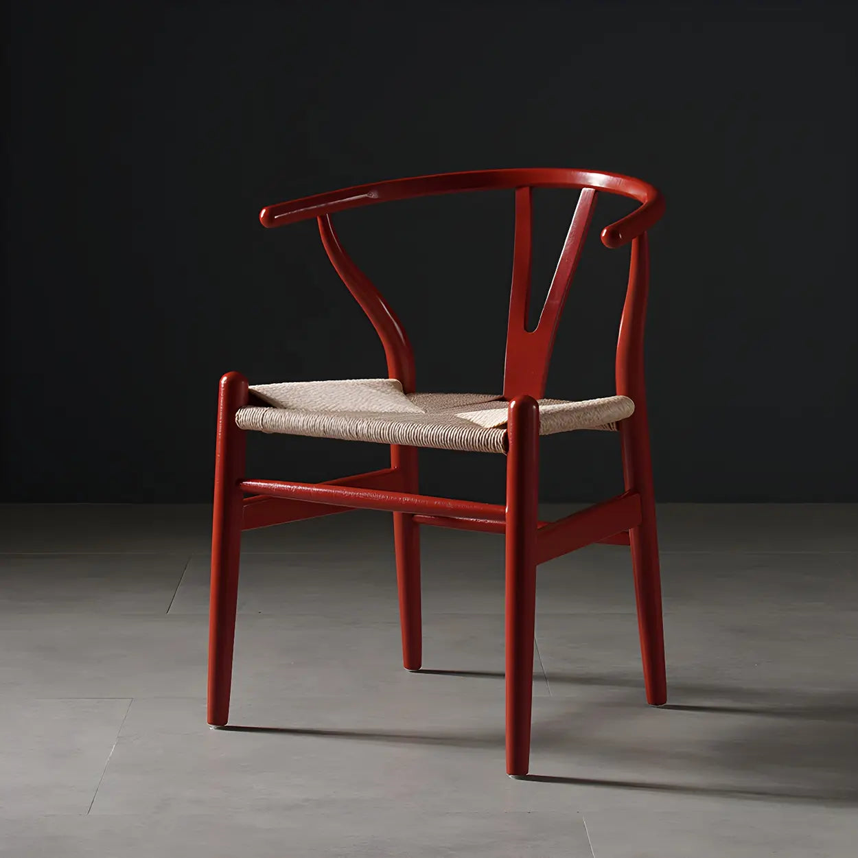 Beech Wood Wishbone Dining Chair — 1 Piece / Smoke Gray