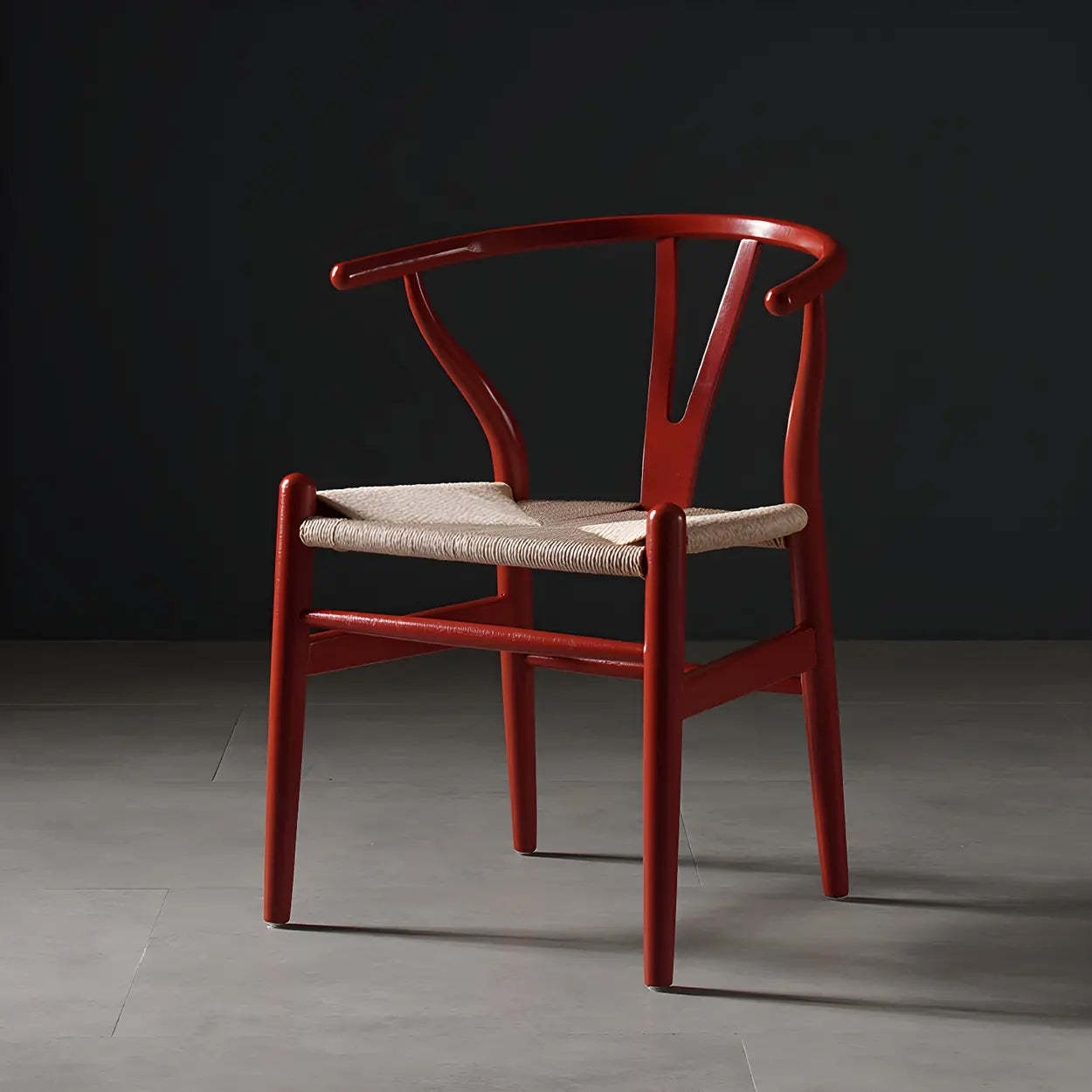 Beech Wood Wishbone Dining Chair — 1 Piece / Smoke Gray