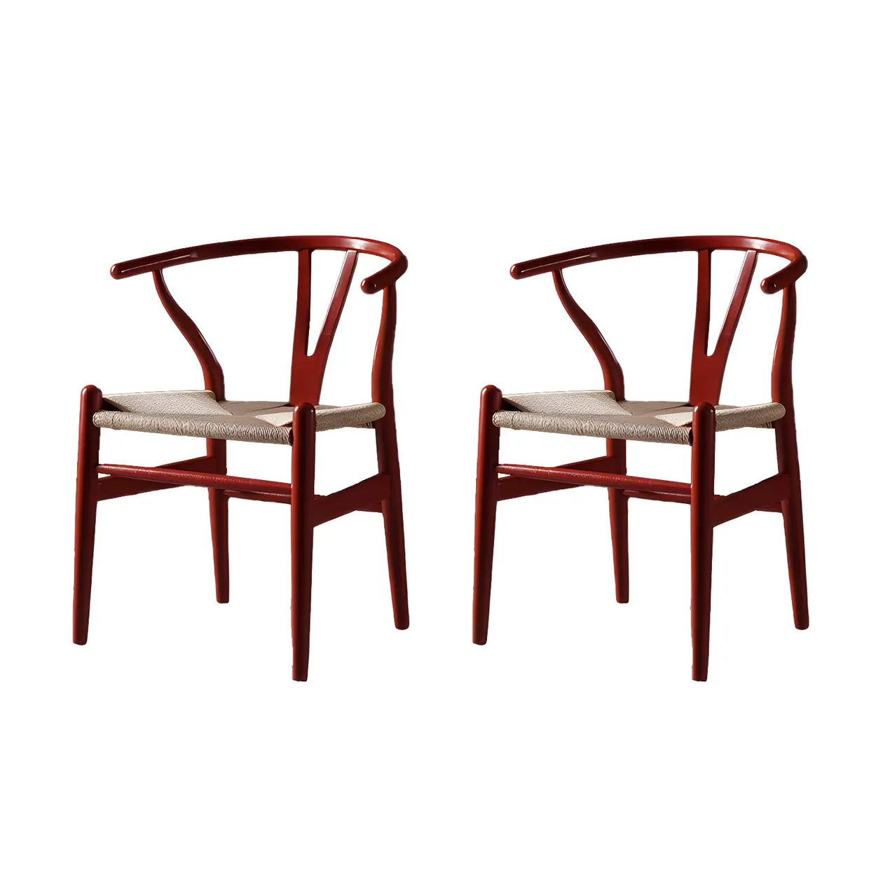 Beech Wood Wishbone Dining Chair — 2 Piece Set / Black