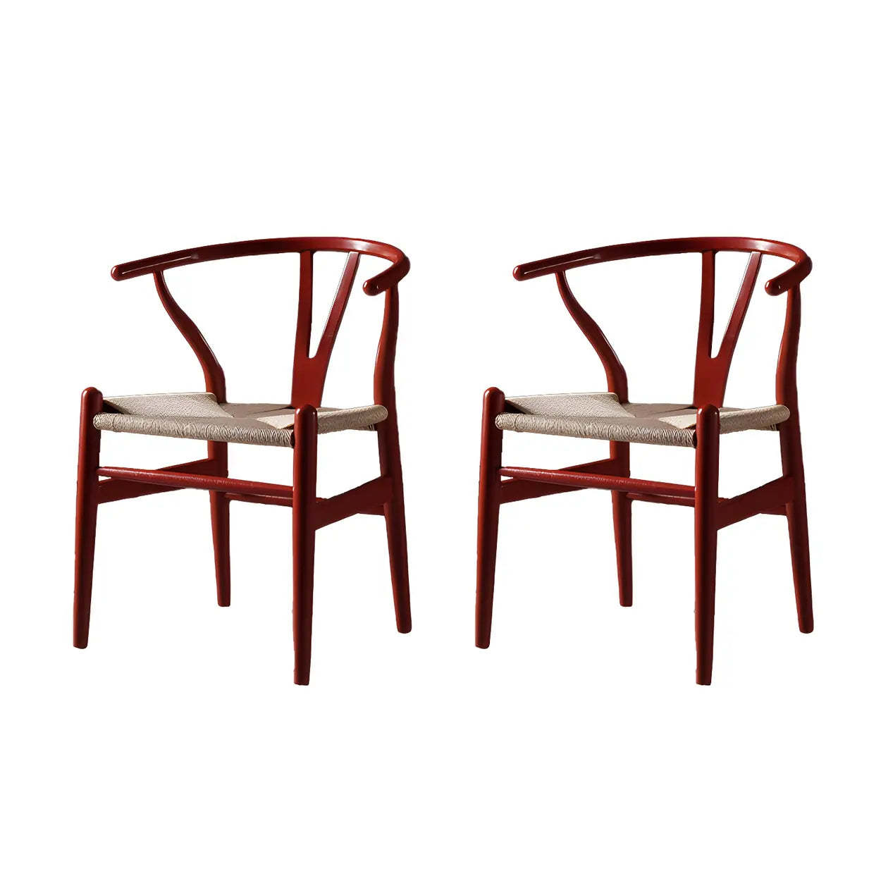 Beech Wood Wishbone Dining Chair — 2 Piece Set / Black