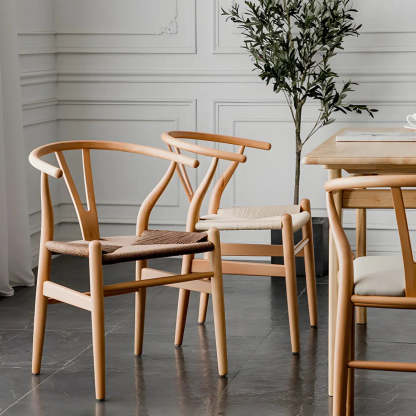 Beech Wood Wishbone Dining Chair — 1 Piece / Black