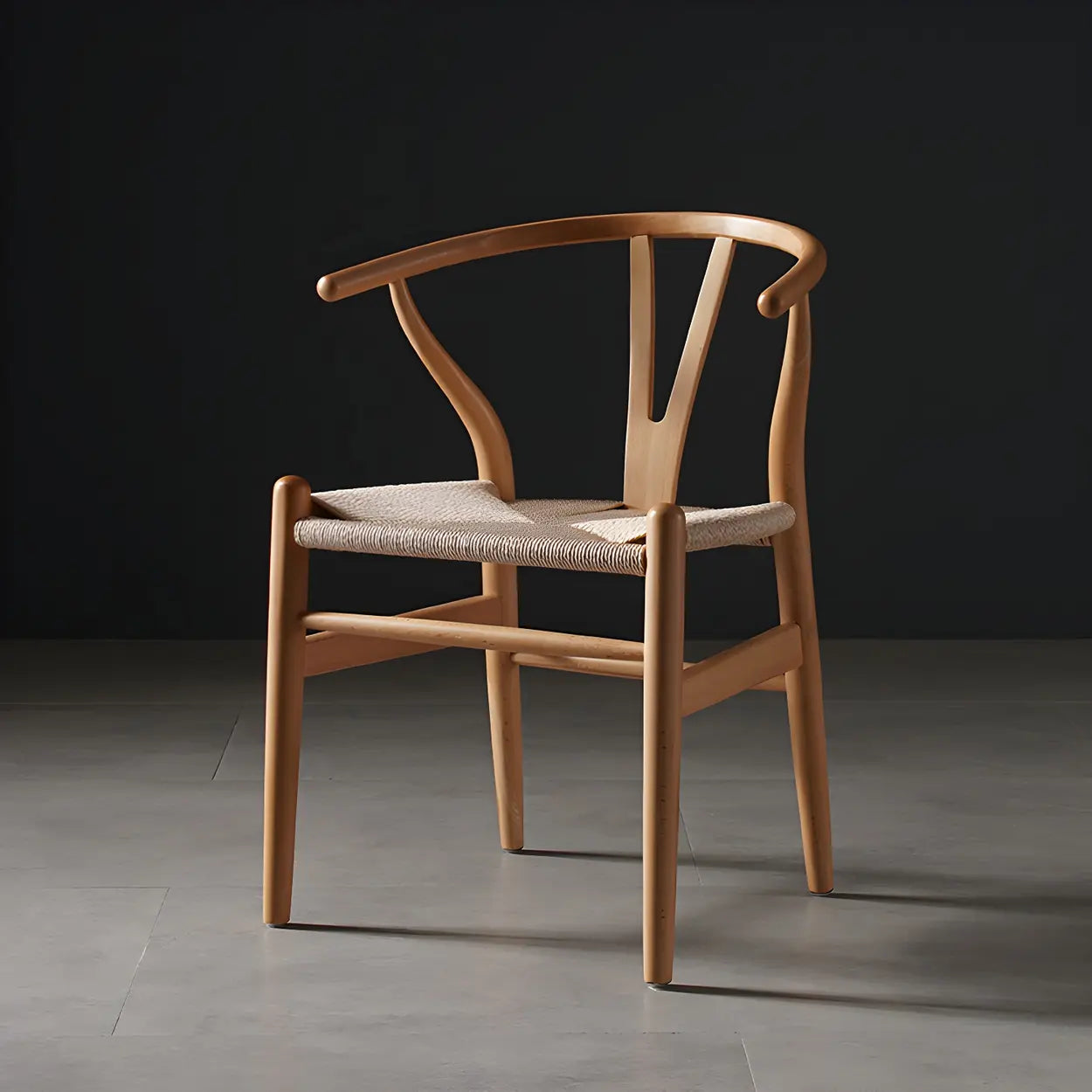 Beech Wood Wishbone Dining Chair — 1 Piece / White