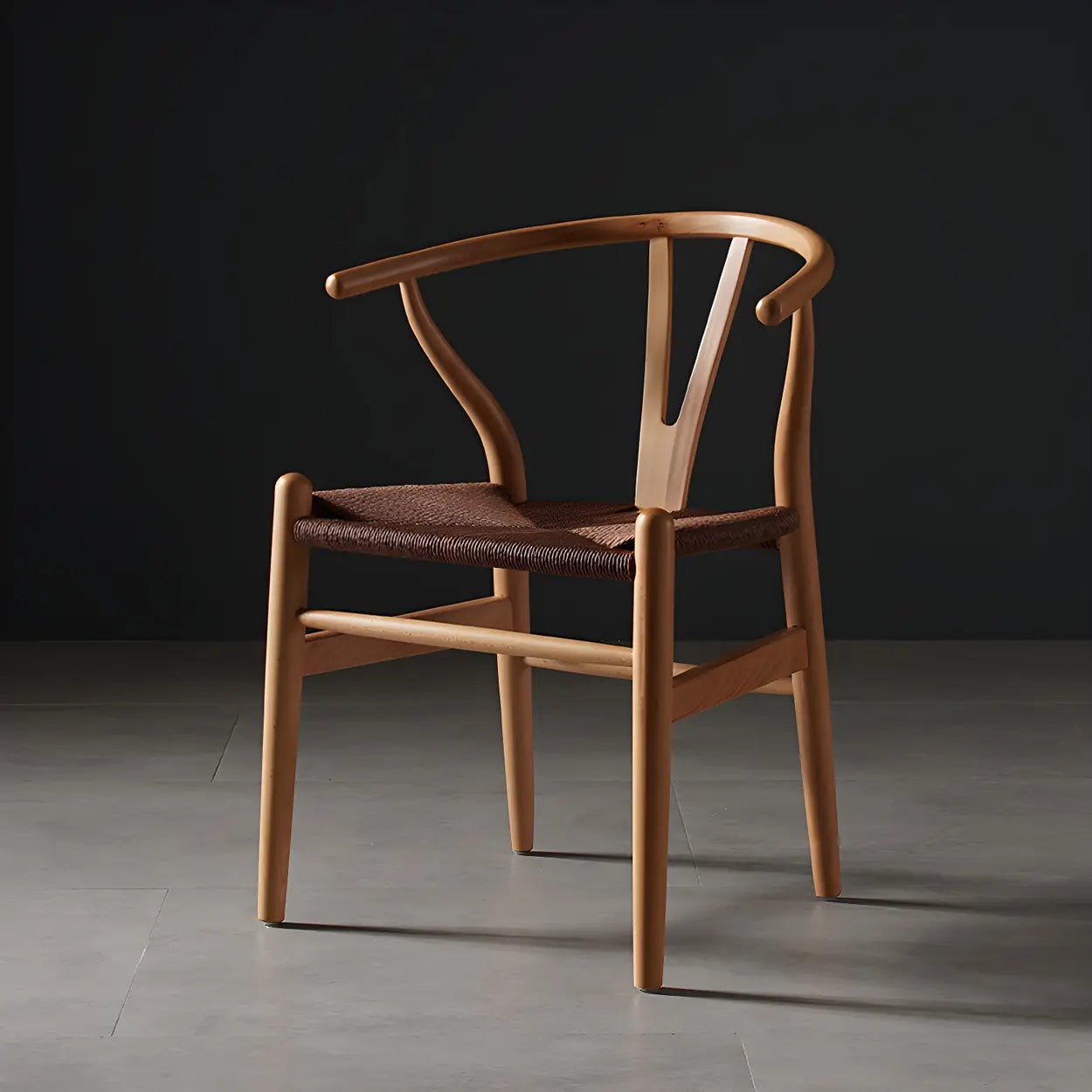 Beech Wood Wishbone Dining Chair — 2 Piece Set / Yellow
