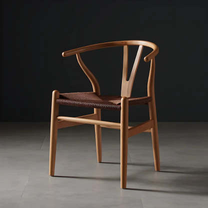 Beech Wood Wishbone Dining Chair — 2 Piece Set / Yellow