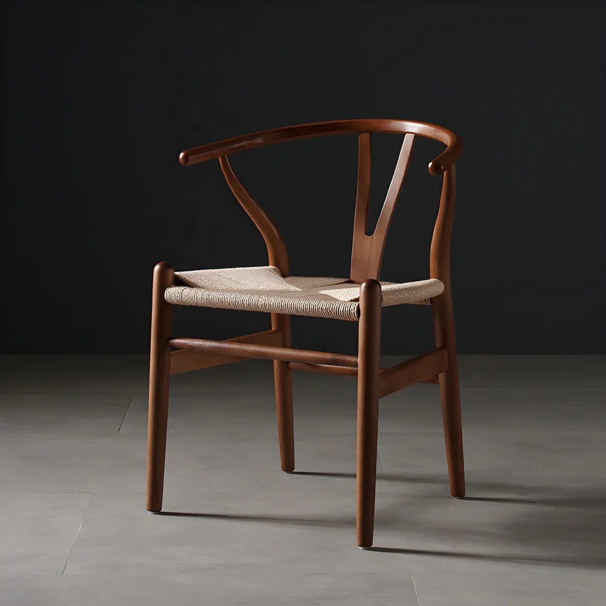 Beech Wood Wishbone Dining Chair — 2 Piece Set / Wood Color