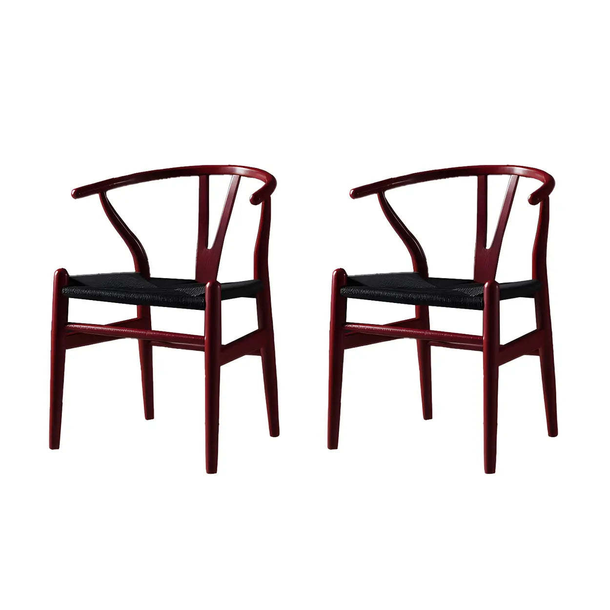 Beech Wood Wishbone Dining Chair — 2 Piece Set / Sky Blue