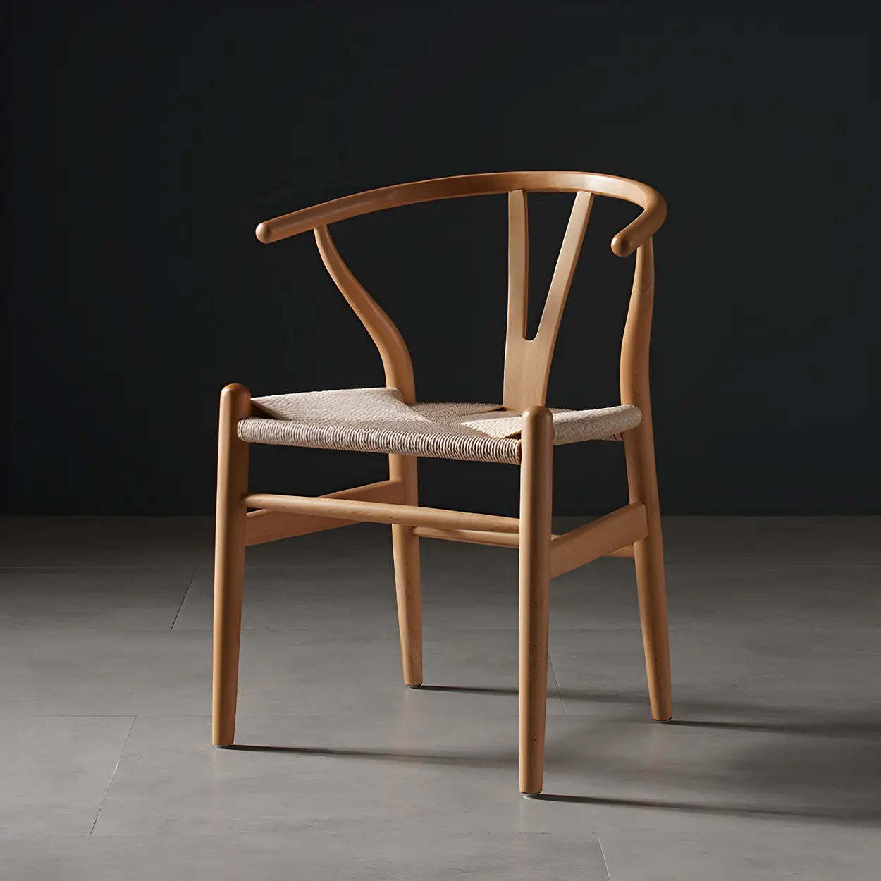 Beech Wood Wishbone Dining Chair — 1 Piece / White