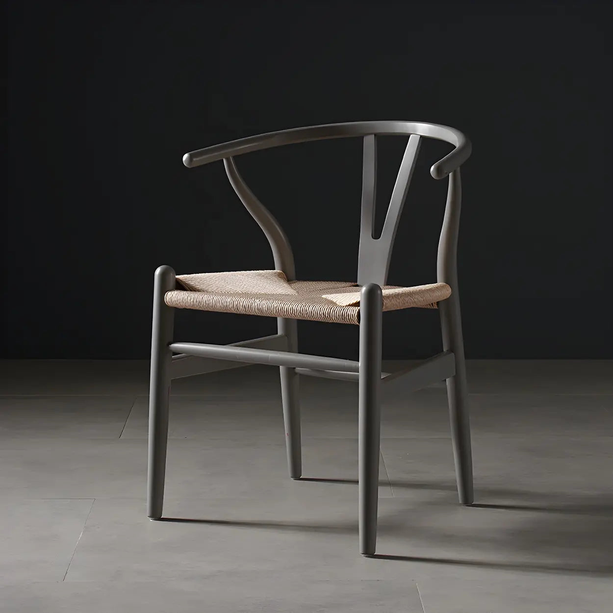 Beech Wood Wishbone Dining Chair — 2 Piece Set / Blackish Green