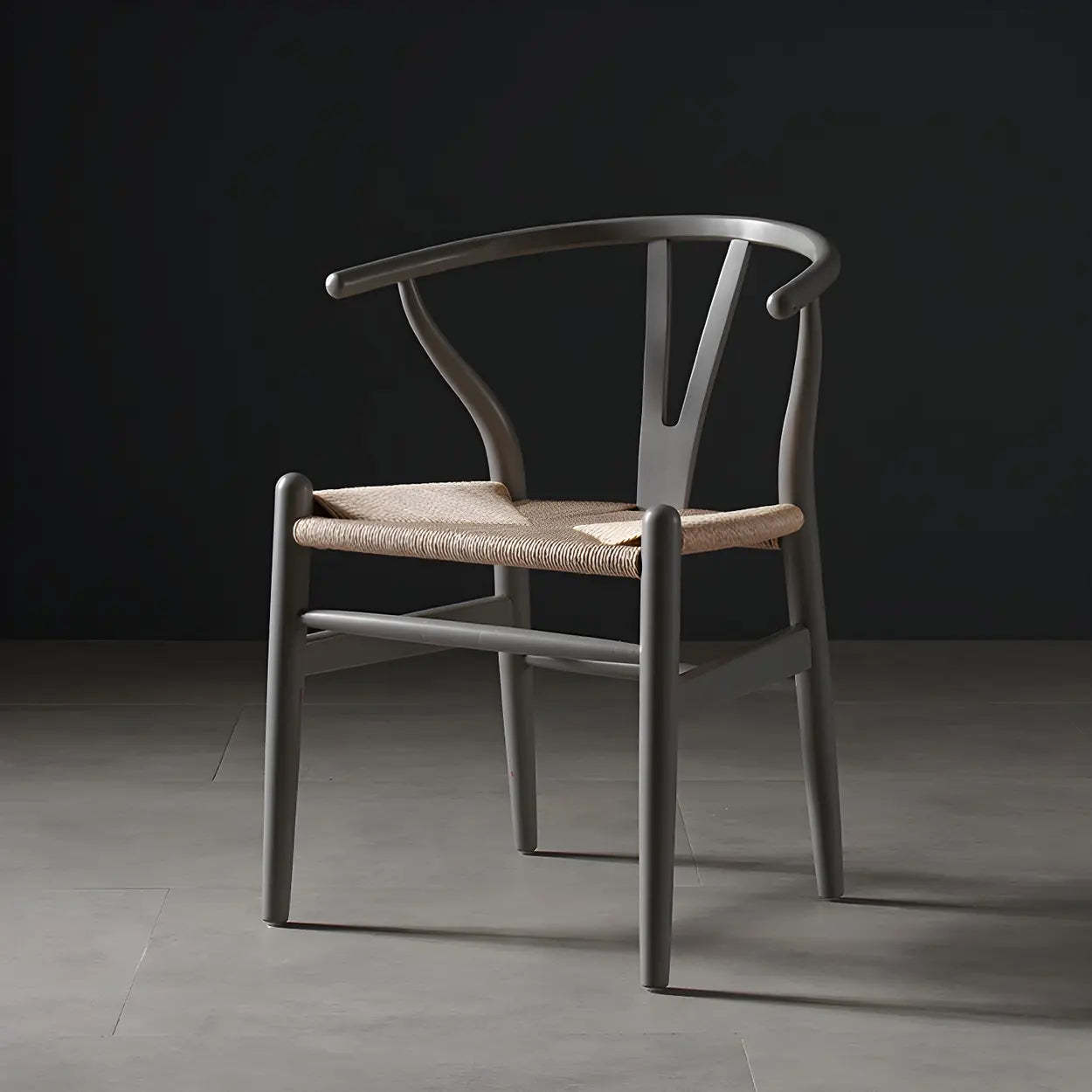 Beech Wood Wishbone Dining Chair — 2 Piece Set / Blackish Green
