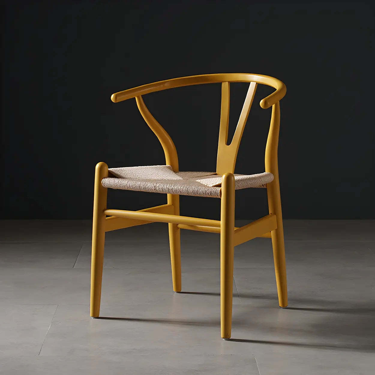 Beech Wood Wishbone Dining Chair — 2 Piece Set / Grey