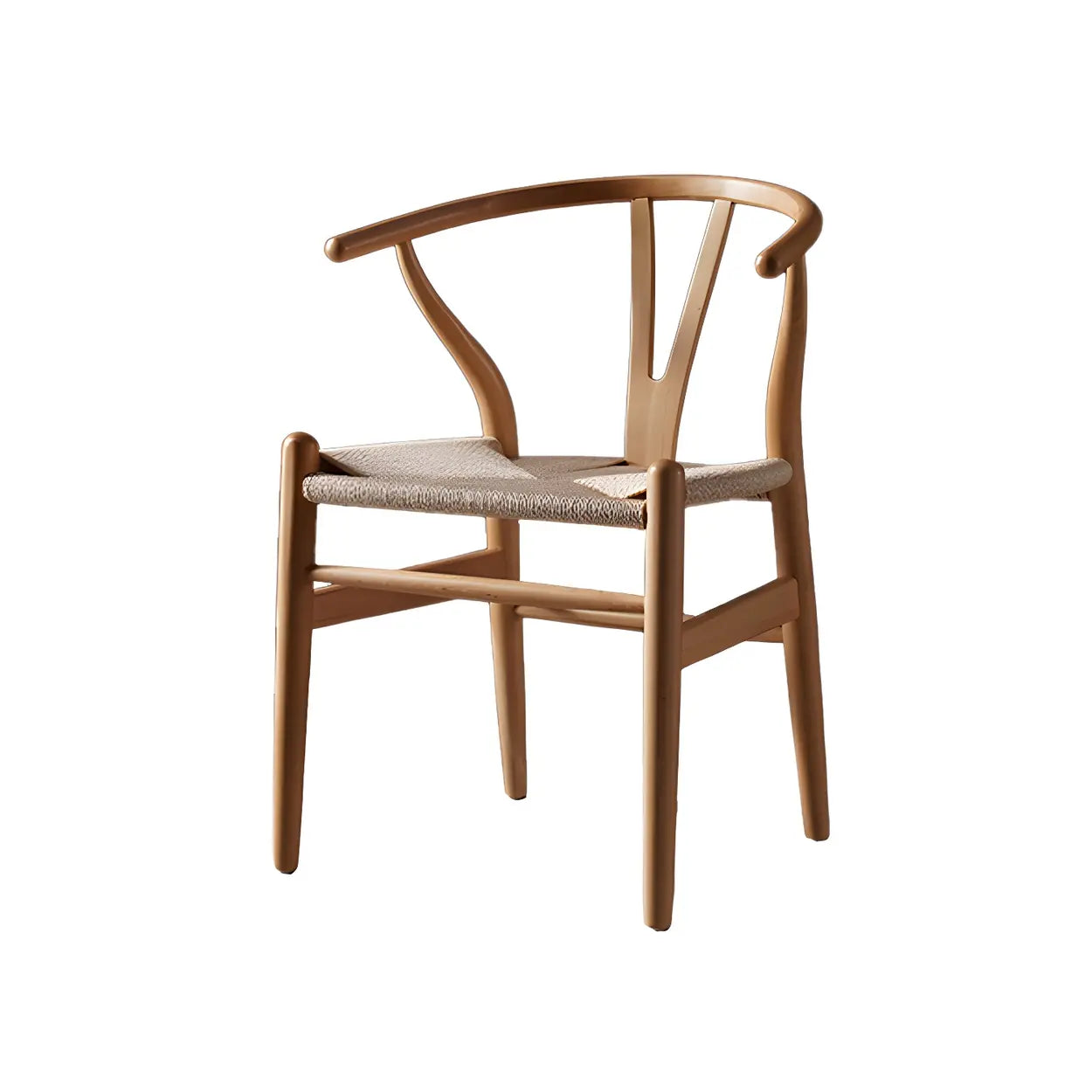 Beech Wood Wishbone Dining Chair — 1 Piece / Light Brown