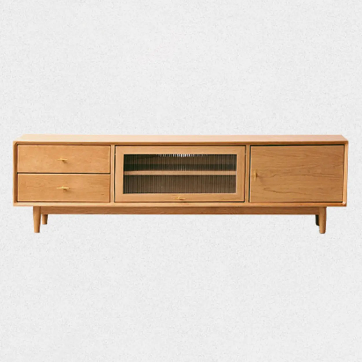 Nordic stand enclosed tv stands in wood — 71" L x 16" W x 20" H