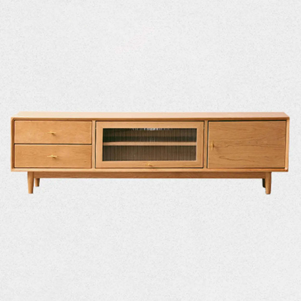 Nordic stand enclosed tv stands in wood — 71" L x 16" W x 20" H