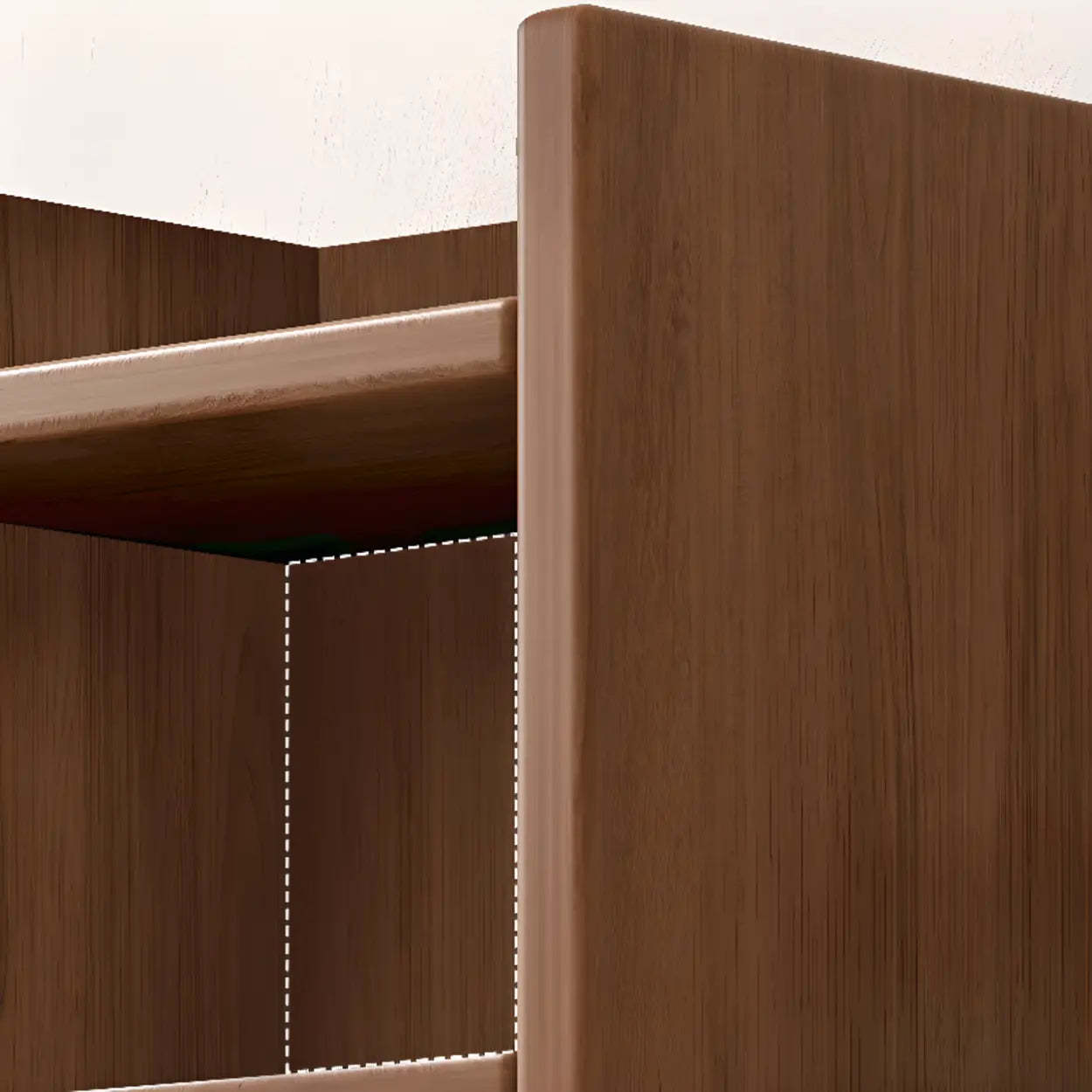 Natural Timber 7-Shelf Narrow Bookcase — Nut-Brown