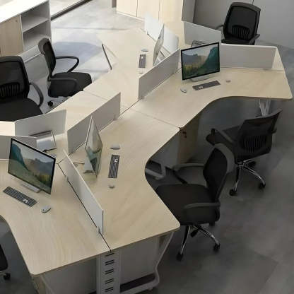 Natural Free-Form Sled Long Computer Desk — Table Only