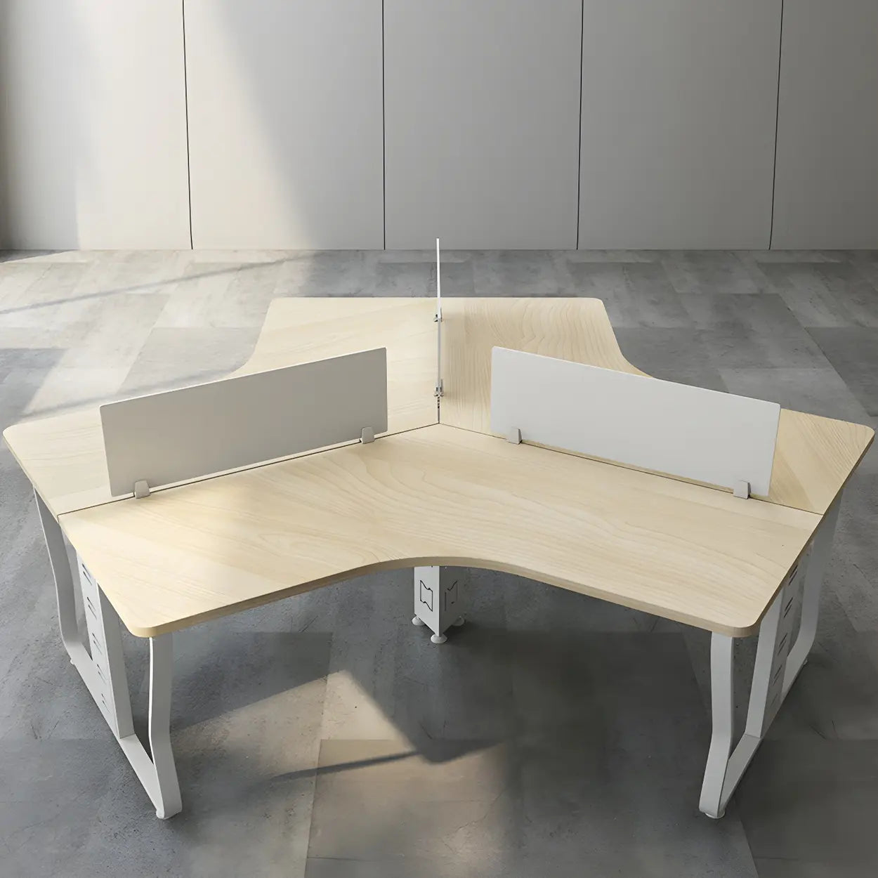 Natural Free-Form Sled Long Computer Desk