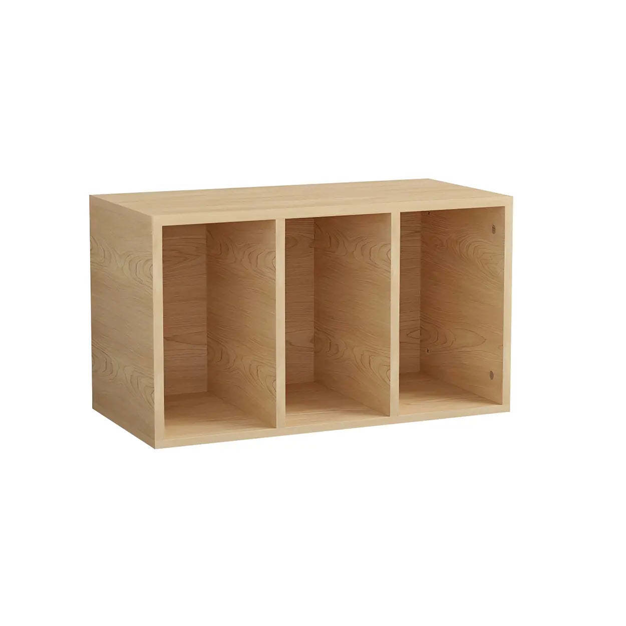 Horizontal Light Wood Dresser with Drawers — Black / Changhong Acrylic