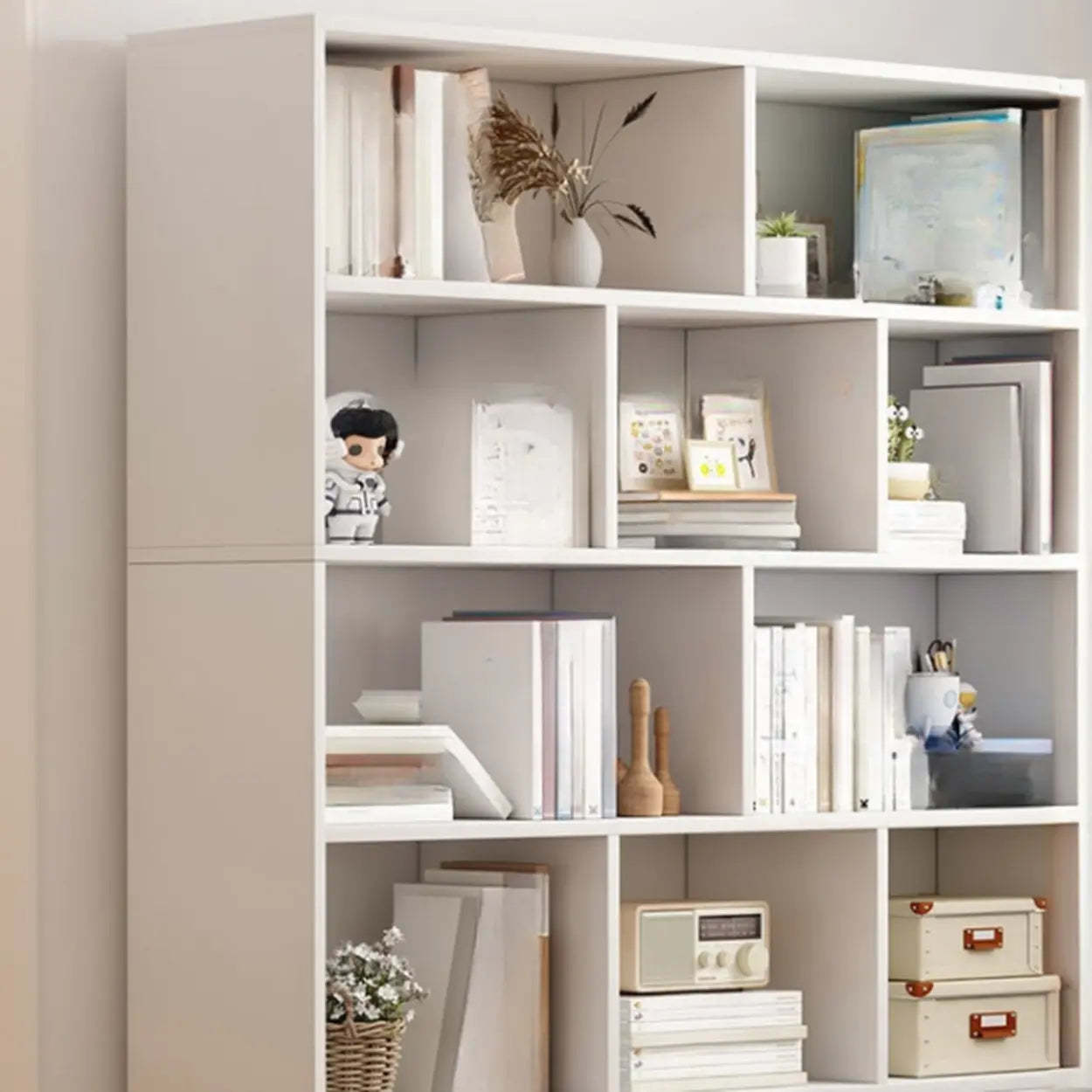 Natural Modern Wood Parlor Display Cabinet — Black Oak
