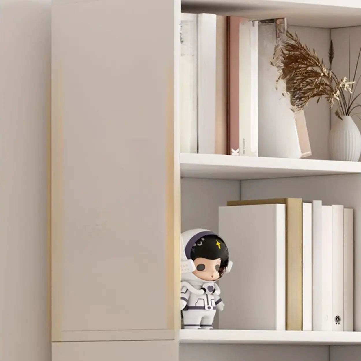 Natural Modern Wood Parlor Display Cabinet — Natural Finish