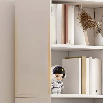 Natural Modern Wood Parlor Display Cabinet — Natural Finish