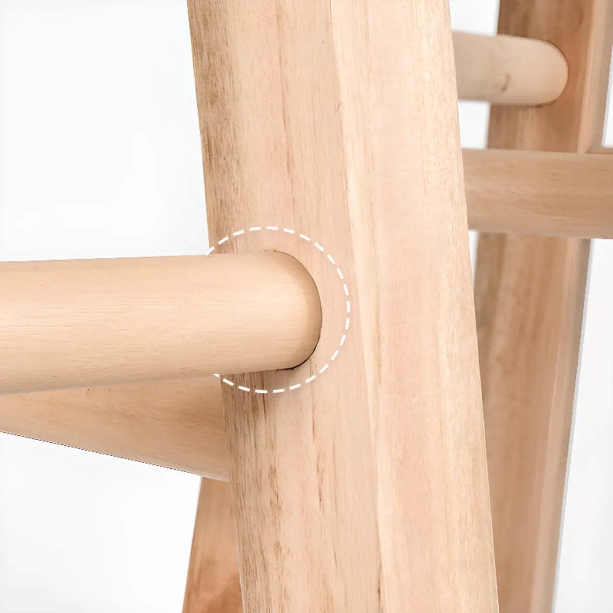 Natural Oak Round Wood Backless Bar Stool — Natural