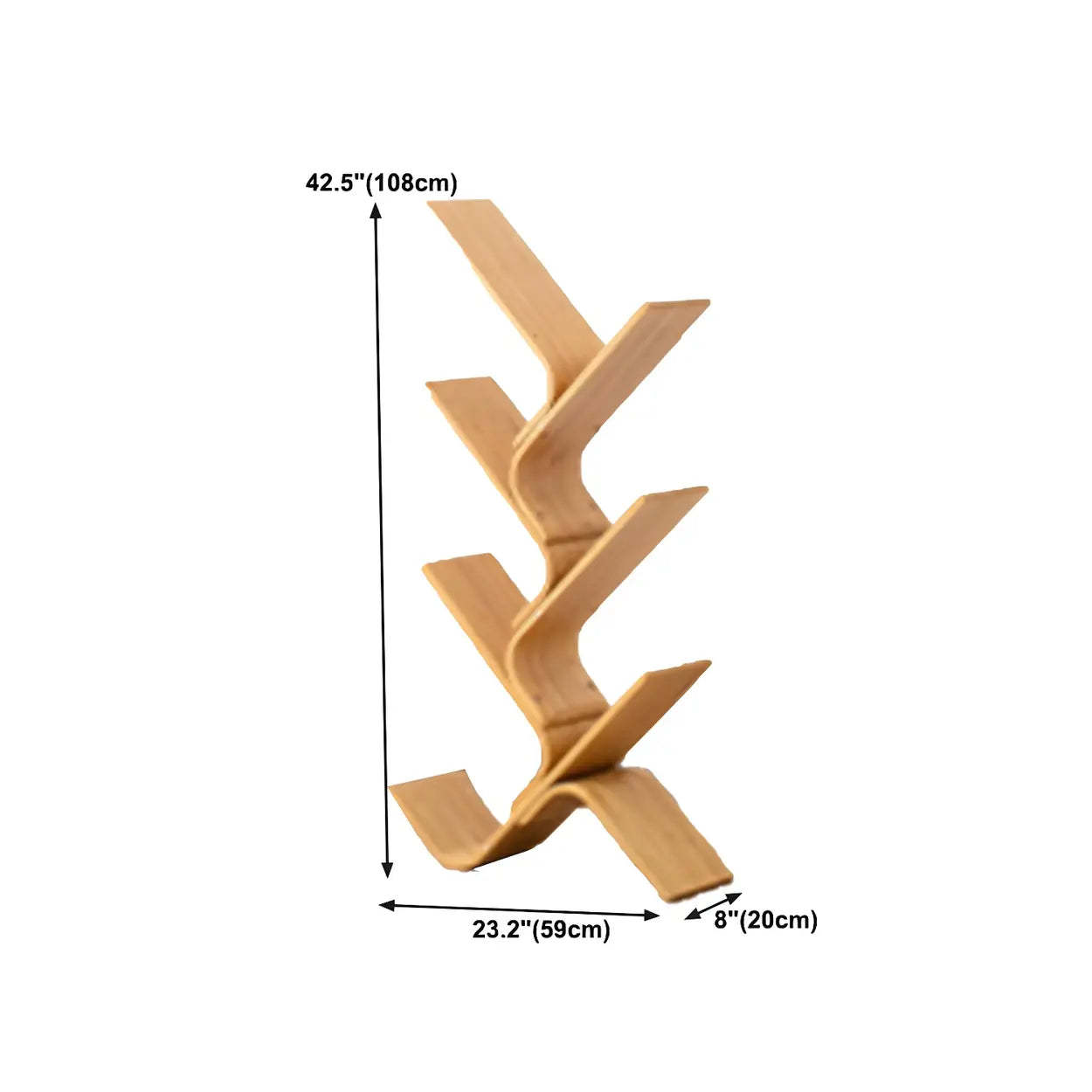 Bamboo Tree-Shape Etagere Bookcase