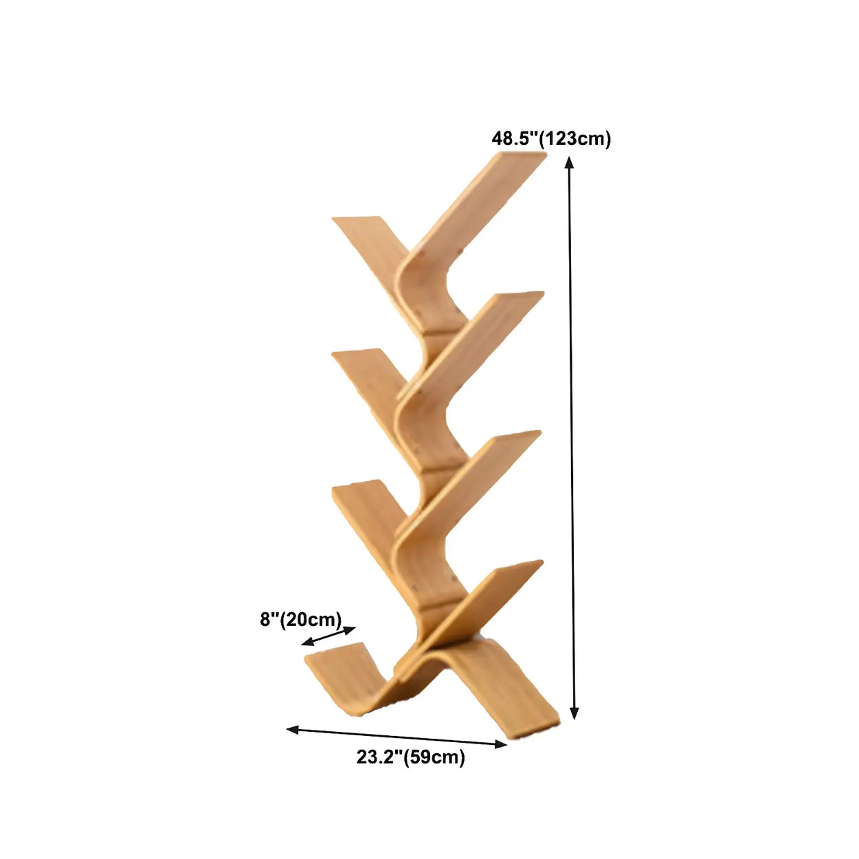 Bamboo Tree-Shape Etagere Bookcase