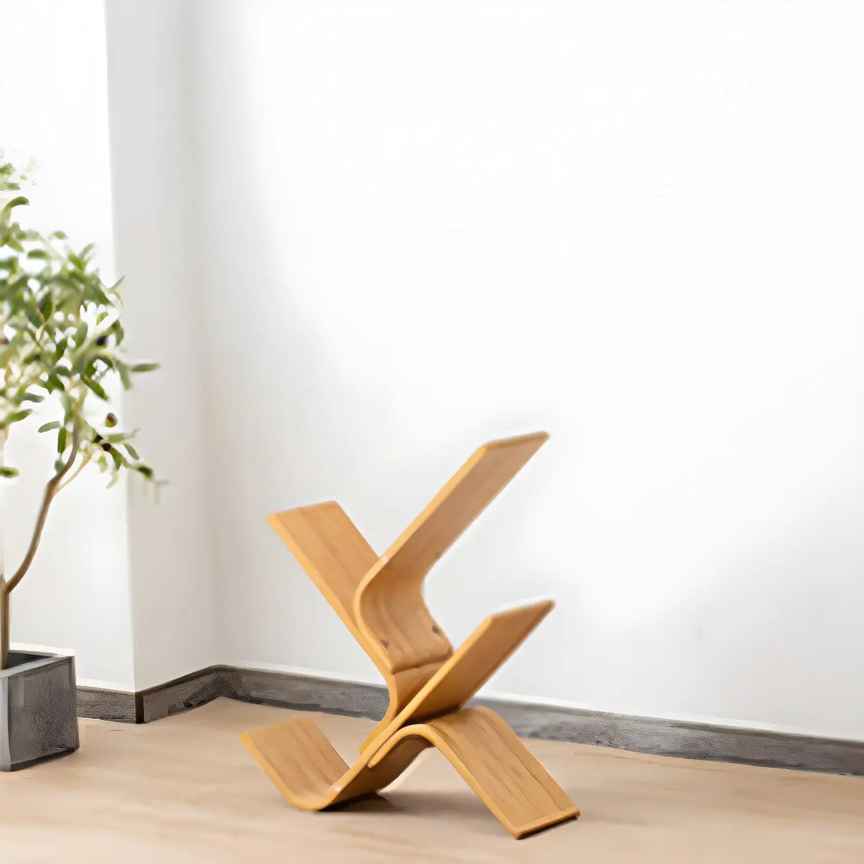 Bamboo Tree-Shape Etagere Bookcase