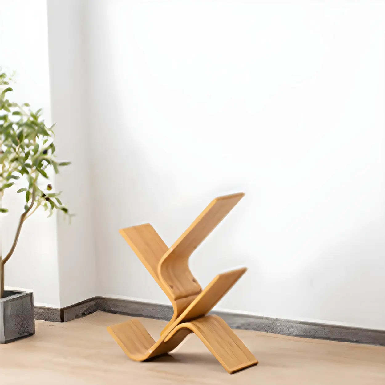 Bamboo Tree-Shape Etagere Bookcase