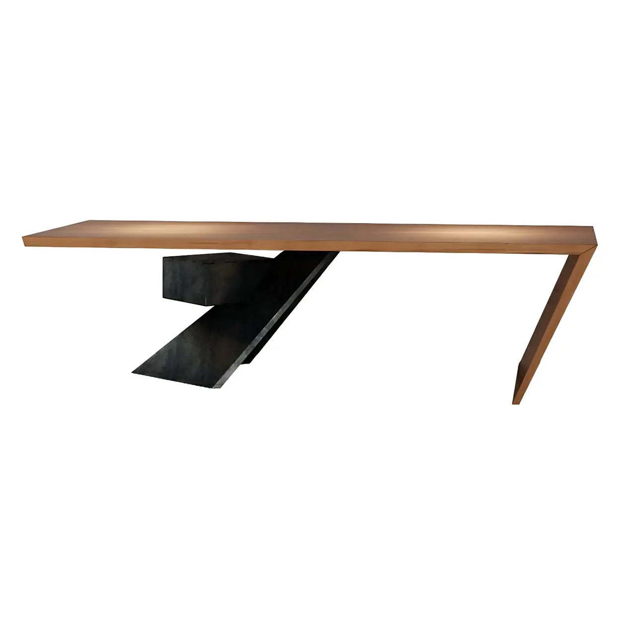 Natural Pine Pedestal Reception Desk