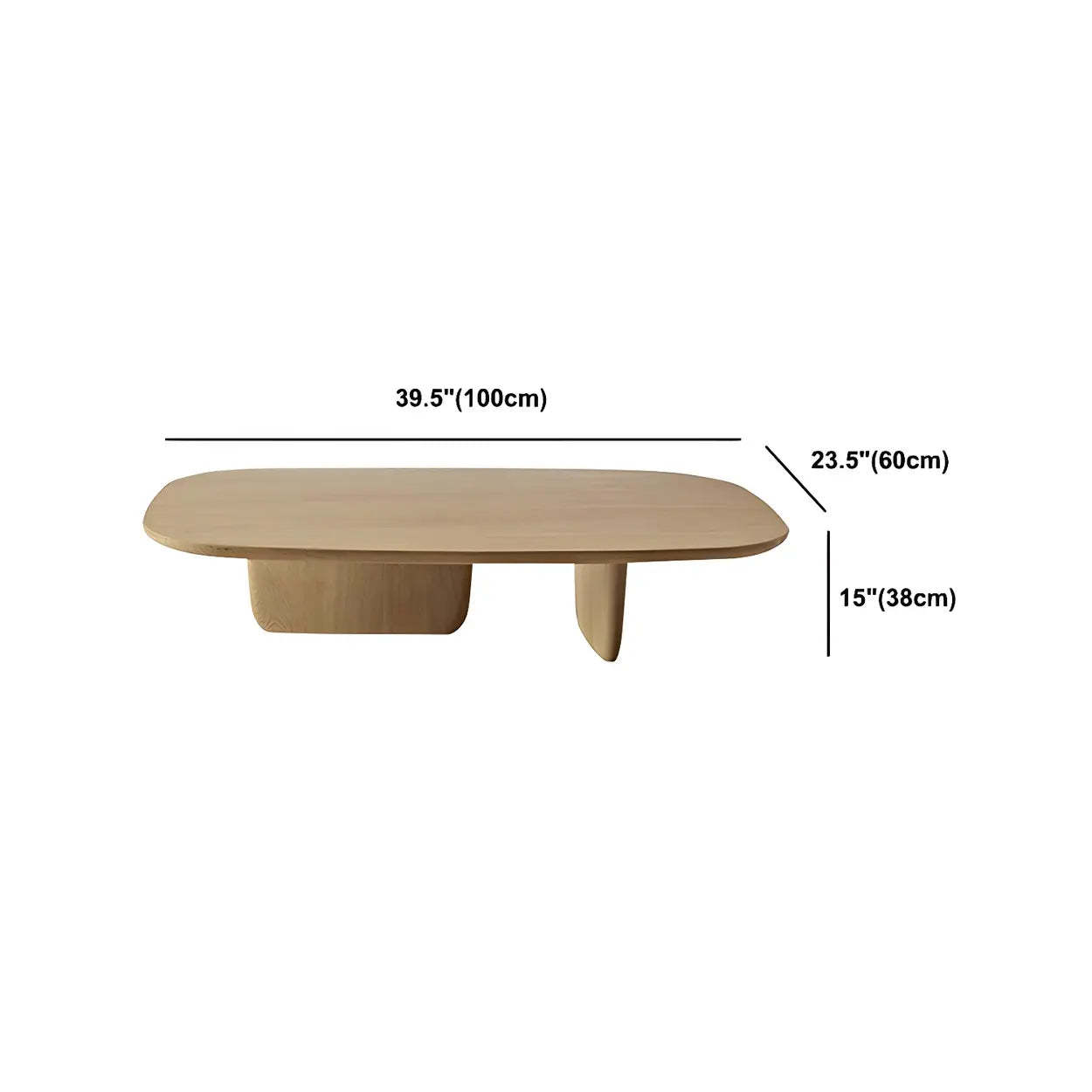 Natural Pine Rectangular Coffee Table