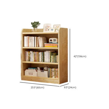 Natural Rustic Wood Narrow Bookcase