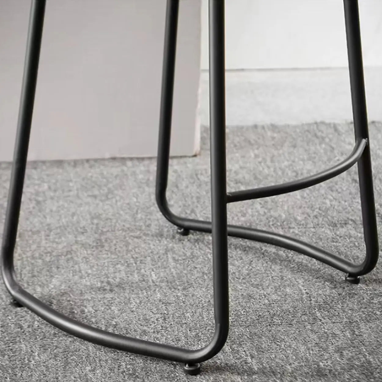 Saddle Wood Backless Sled Bar Stool — Black / 8 Pieces