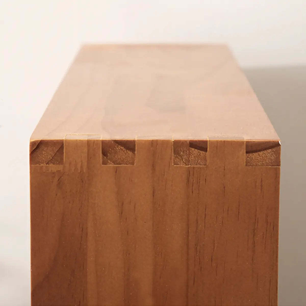 Natural Square Wood Open China Cabinet