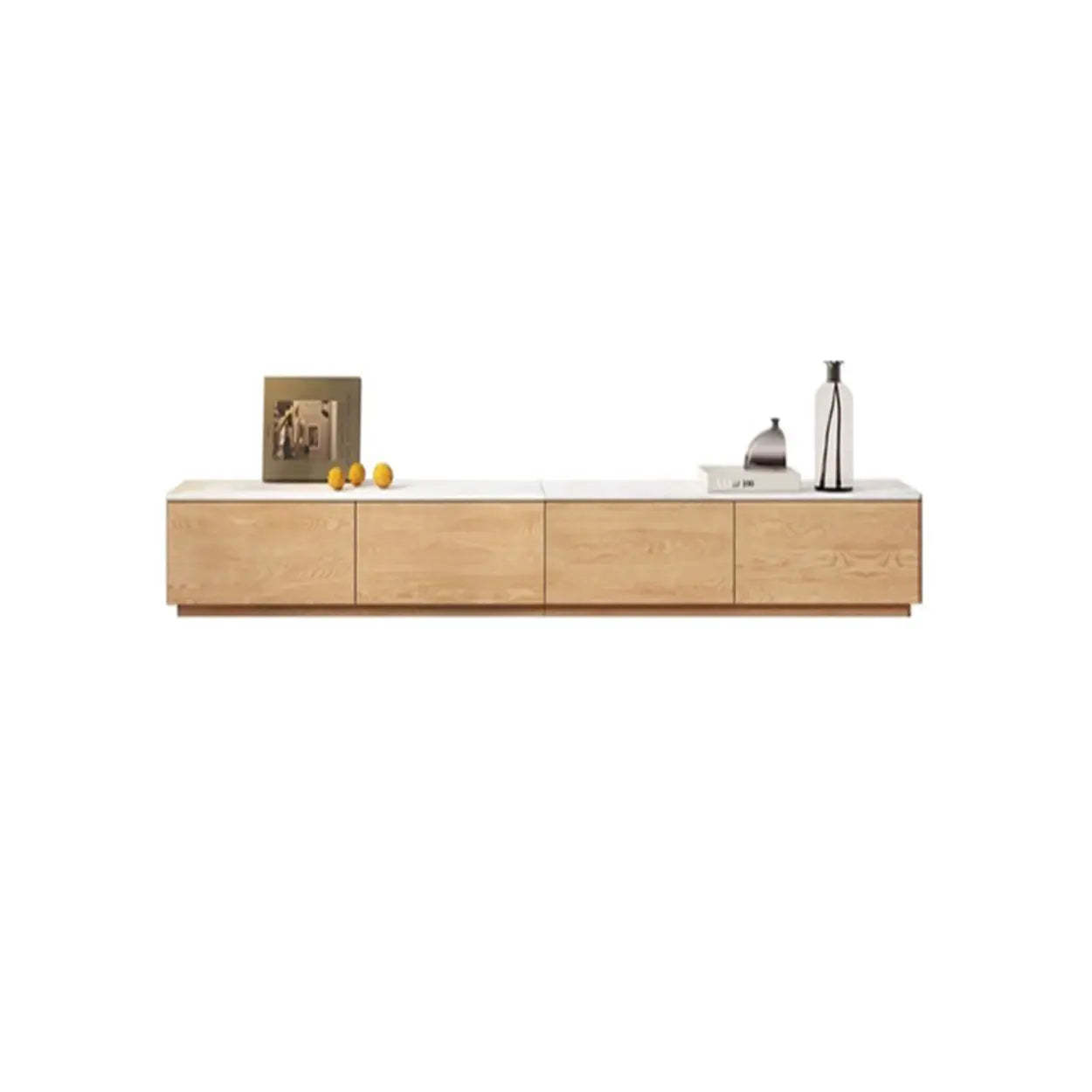 Natural Stone Drawer Long Rectangle TV Stand