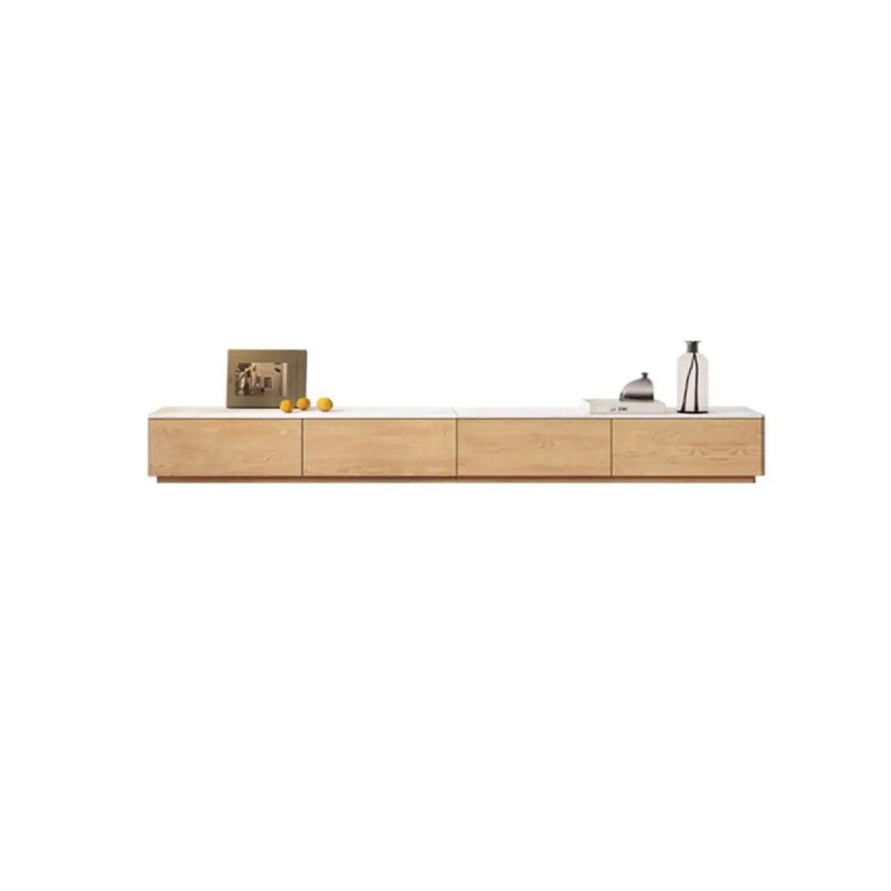 Natural Stone Drawer Long Rectangle TV Stand