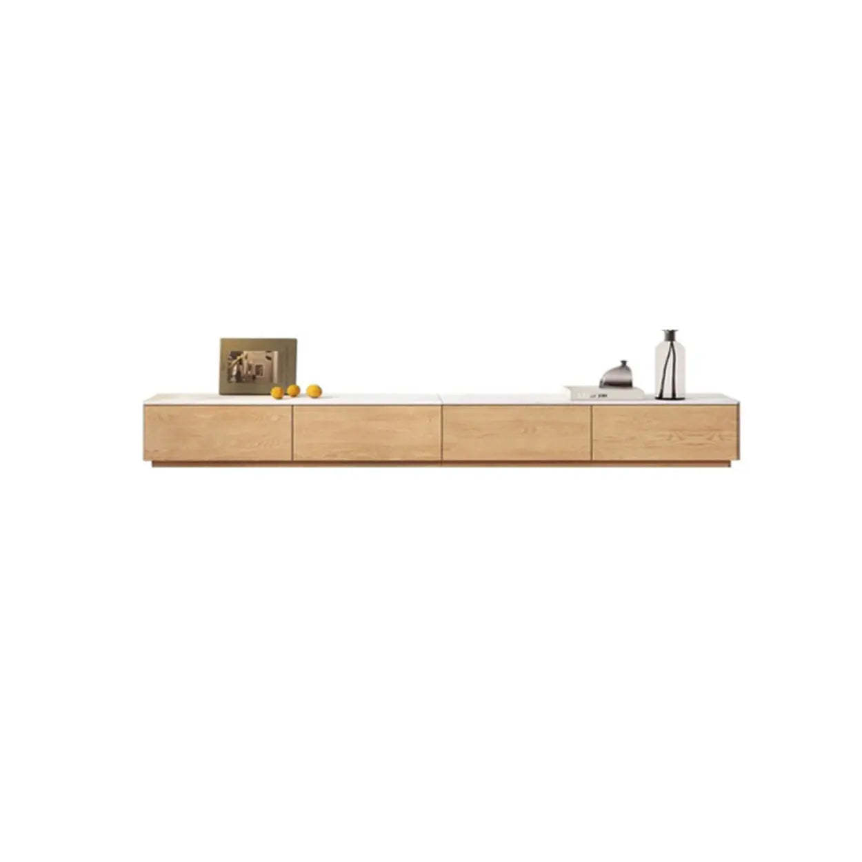 Natural Stone Drawer Long Rectangle TV Stand