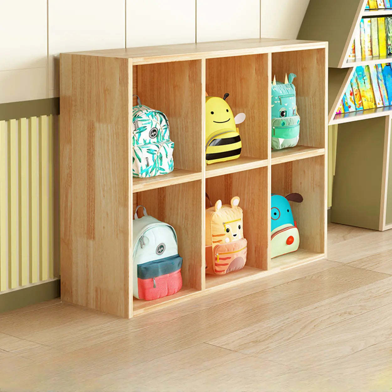 Natural Wood Cubitac Display Cabinet — Nut-Brown