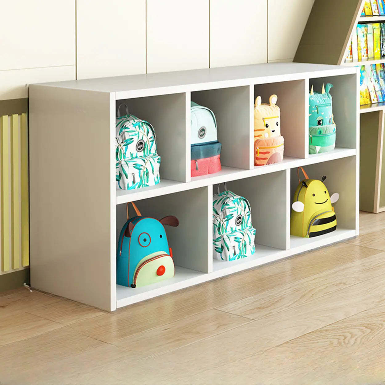 Lighom cubitac storage wood wine cabinets for entryway — 47.2" L x 9.4" W x 23.6" H / Warm White